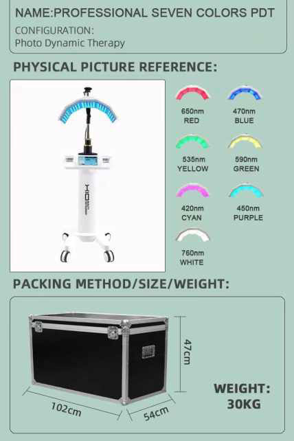 7 Color LED PDT light Machine