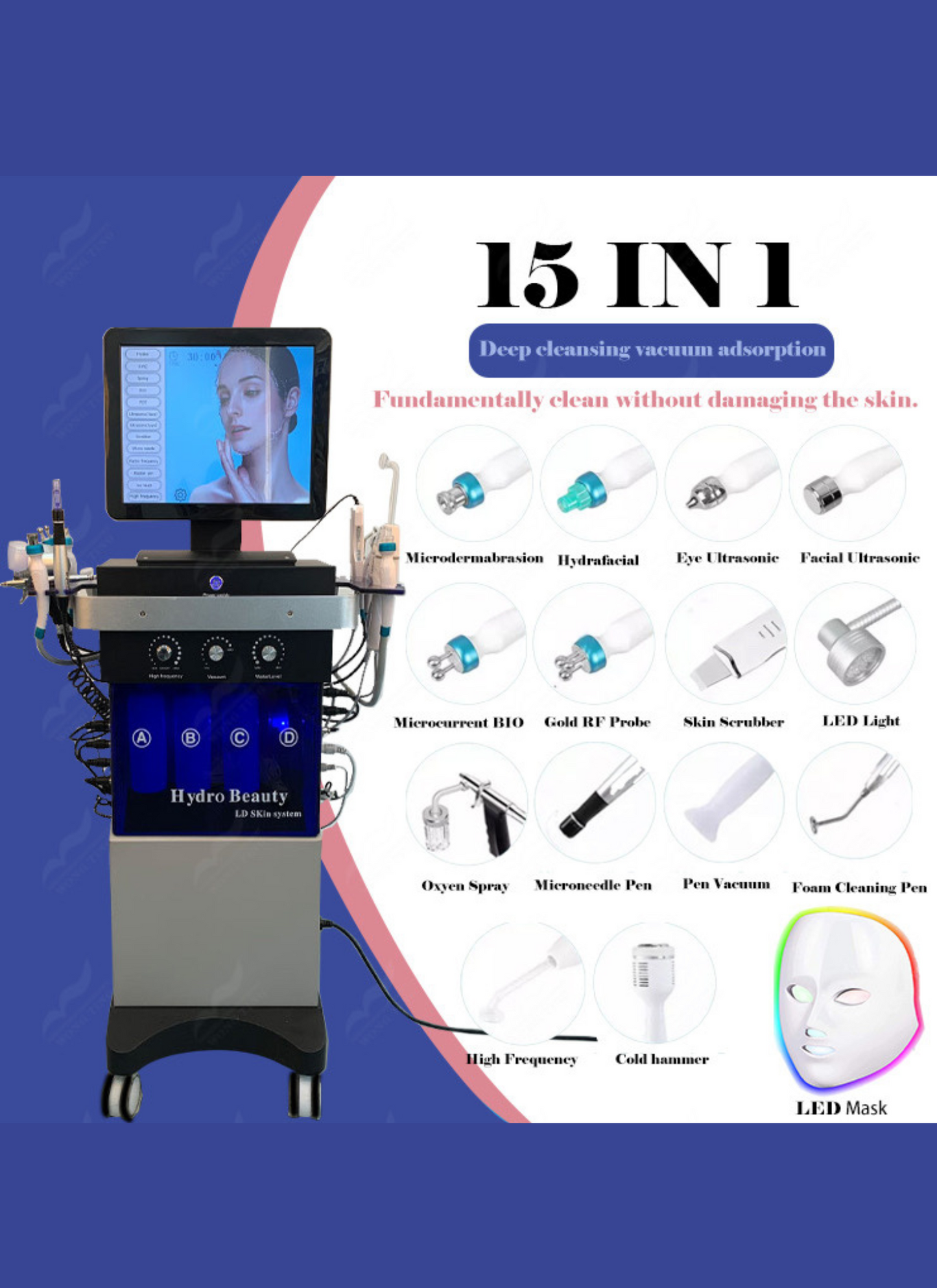 15-in 1 Hydroderm Facial Beauty Machine